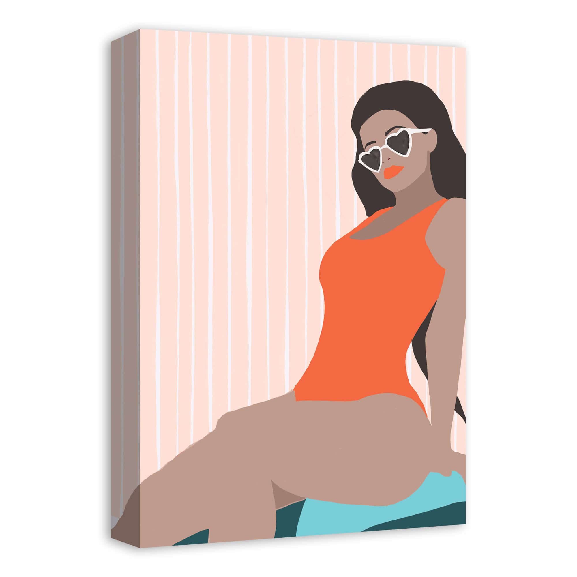 Beach Girl Canvas Wall Art